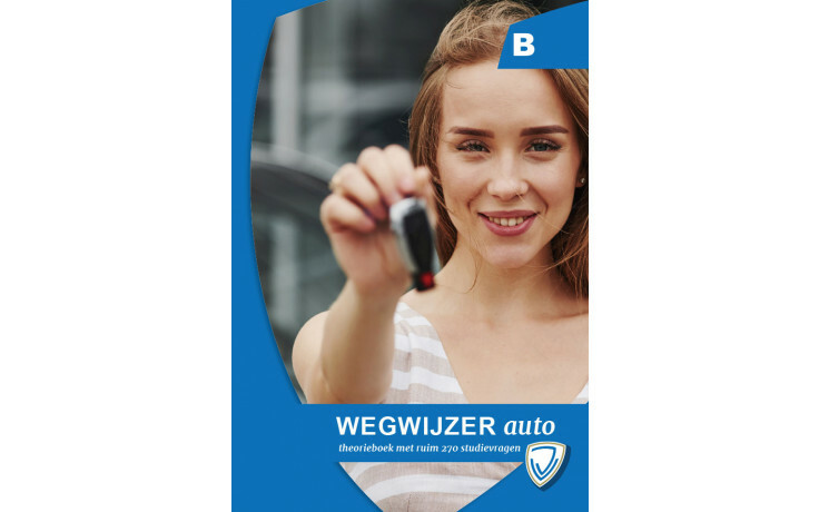 Wegwijzer in het verkeer personenauto