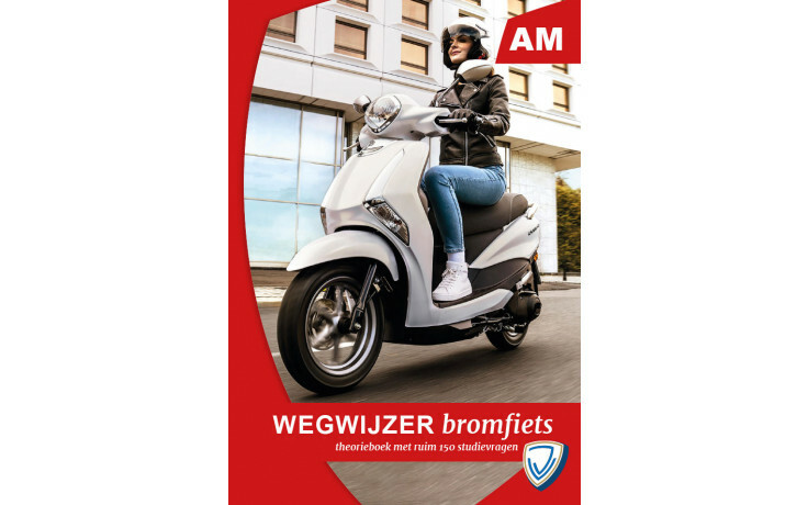 Wegwijzer in het verkeer bromfiets