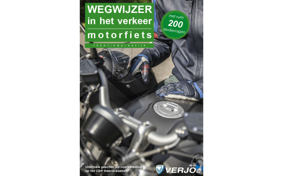 Wegwijzer in het verkeer motorfiets