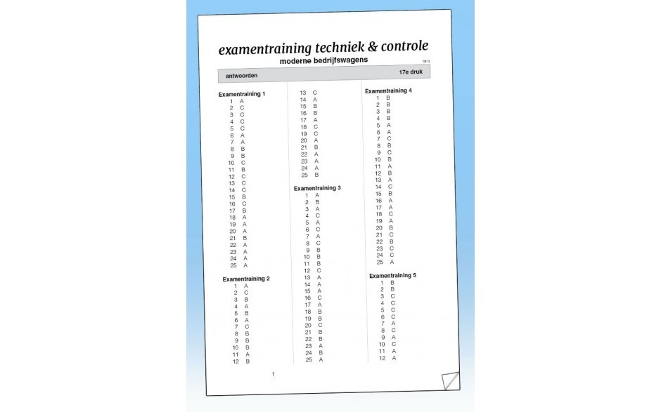 Examentraining Techniek Controle 500 Vragen Rv1 Grote Voertuigen Vrachtauto Theorie