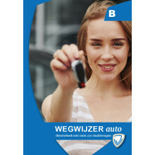 Wegwijzer in het verkeer personenauto