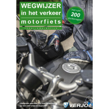 Wegwijzer in het verkeer motorfiets